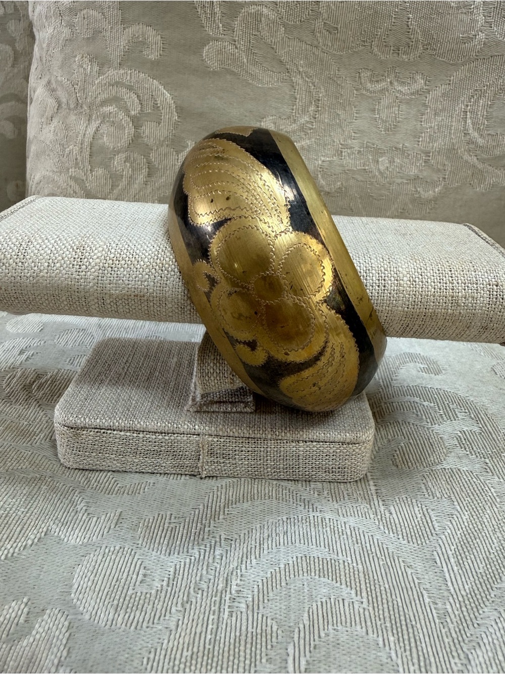 Vintage Brass Wide Bangle